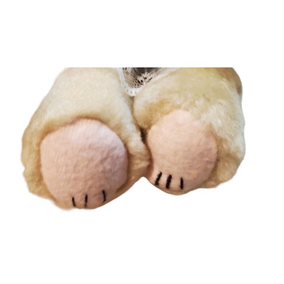 Vintage Bunny Rabbit Stuffed Animal Plush Blue 7" Jointed with Outfit Easter - Picture 7 of 13